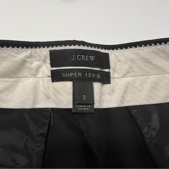 JCrew Super 120 Black Wool Suiting Pant Straight Leg, Mid Rise - Picture 6 of 10